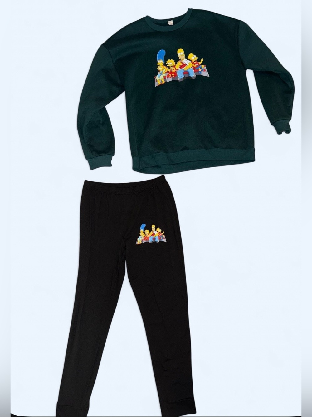 Simpsons Matching Lounge Set XL Crewneck & Joggers - Picture 3 of 8